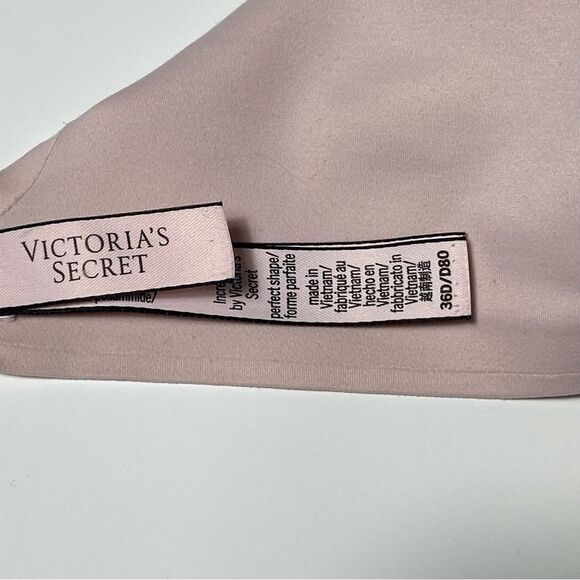 Victoria's Secret "Incredible" Padded Pink Lace Girly Girl Bra Women's Size 36D - Picture 6 of 16